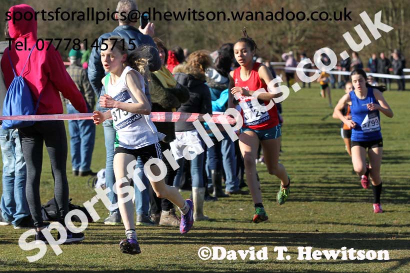 Girls under-15s Inter Counties Cross Country,  Cofton Park, Birmingham. Photo: David T. Hewitson/Sports for All Pics
